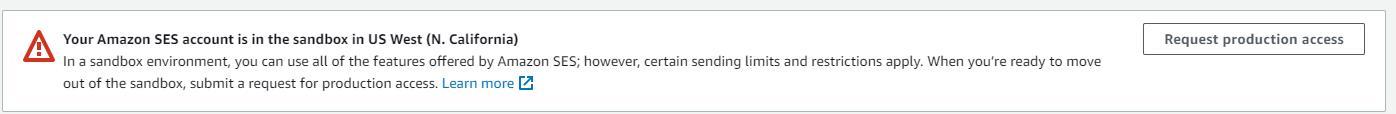 Amazon SES Sandbox Error 